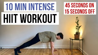 10 MIN INTENSE HIIT WORKOUT [upl. by Arivle191]