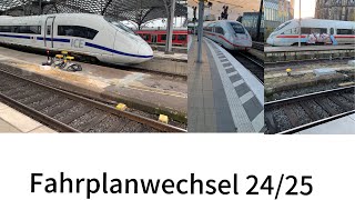 Fahrplanwechsel 2425 Viele Veränderungen bei ICe ICs und Nahverkehrszüge [upl. by Tingey]