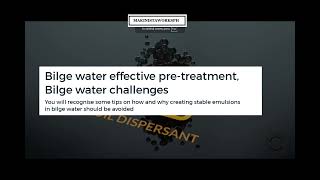 Bilge Water Effective Pre treatment 1makinistaworksph seamanslife bilgewater [upl. by Shaff586]