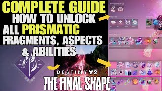 how to unlock destiny 2 prismatic subclass aspects and fragments Hunter titan warlock [upl. by Aiuqet]