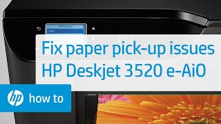 Fixing Paper Pick Up Issues  HP Deskjet 3520 eAllinOne Printer  HP [upl. by Francine]