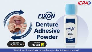 Fixon Powder Ultimate Dental Adhesive for Secure Dentures  ICPA Health [upl. by Aikmat]