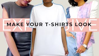 10 Upcycles to Make Your TShirts Look Expensive  Designer Thrift Flips [upl. by Malim648]