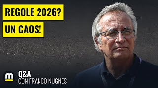 REGOLE F1 2026 perché il FUTURO FA PAURA  QampA con Franco Nugnes [upl. by Tterej]