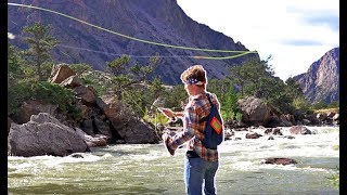 Fly Fishing CLARKSFORK YELLOWSTONE RIVER for WILD TROUT [upl. by Ociram]