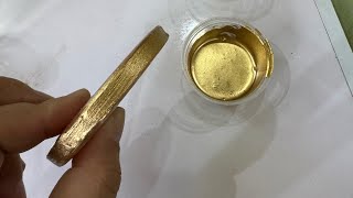 How to make gold leaf paint [upl. by Netsua116]