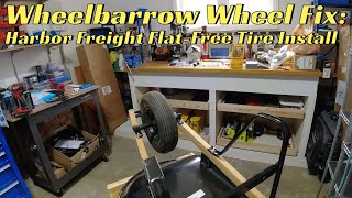 WHEELBARROW WHEEL REPLACEMENT [upl. by Luapnaes]