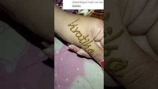 Kratika Name tattoo 🔥😱 youtubeshorts tattoo [upl. by Grizel]