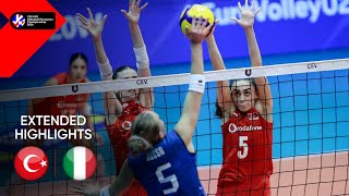 The Final TÜRKIYE vs ITALY  Match Highlights  CEV EuroVolley U20 Women [upl. by Nomed697]