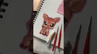 Littlest Pet Shop painting with gouache littlestpetshop lps art drawing painting gouache [upl. by Astrid]