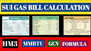 Sui Gas Bill Calculation MethodFormulaUtility BillsHindi [upl. by Nelyag]