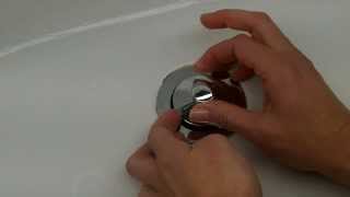 How to Remove a Popup Tub Drain Plug Stopper  Easy  No screw no tools needed [upl. by Sewellyn]