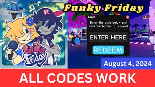 All CODES WORK Funky Friday ROBLOX August 4 2024 [upl. by Naig]