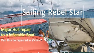 How to do a hull and inflatable tube repair [upl. by Etrem661]