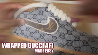 HOW TO CUSTOMIZE AIR FORCE 1 WITH FABRIC  FULL TUTORIAL WITH MATERIALS LIST [upl. by Bravin]