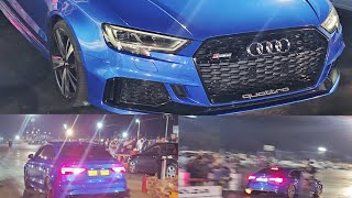 Insane Audi RS3 vs Audi S8 [upl. by Alahs]