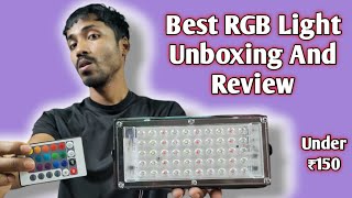 RGB light unboxing and review  RGB LED Spotlight 50watt  Full Testing Video  RGB light under 200 [upl. by Anawat]