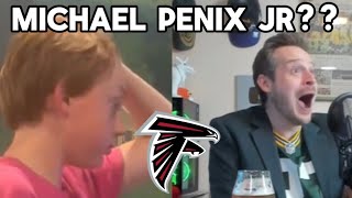 FAN REACTIONS TO THE FALCONS TAKING MICHAEL PENIX JR AT NO8 [upl. by Arsi]