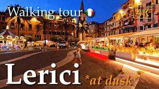 Lerici by night Liguria Italy【Walking Tour】4K [upl. by Nellac]