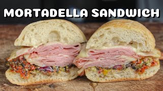 Mortadella sandwich  my take on ANTHONY BOURDAINs classic recipe  0815BBQ  International [upl. by Valiant837]