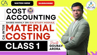 CA Inter Material Cost Class 1  Cost Live Class  cainter cost [upl. by Malaspina]