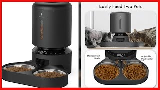 PETLIBRO Automatic Cat Feeder for Two Cats 5L Dry Food Dispenser with Splitter and Two Stainless [upl. by Greenwell]