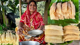 ১০ মিনিটে খুব সহজেই দুই রকম পাটিসাপটা পিঠা রেসিপি।। Patishapta pitha recipe [upl. by Siramaj]