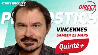 Pronostic Quinté et des courses PMU du Samedi 23 mars 2024  En partenariat avec GenybetTurf [upl. by Elrahc]