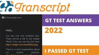 GoTranscript MCQ test answers Oct 2nd 2022  GoTranscriptcom [upl. by Alemaj66]