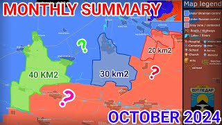 Monthly summary of advances in Ukraine October 2024 [upl. by Llecrup]