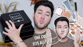 Boxycharm Base Box vs Premium Box  FIRST BOX OF 2021 January try on haul [upl. by Hubbard]