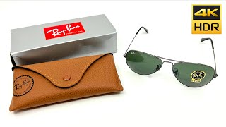 RayBan RB3025 Aviator Classic Sunglasses 🕶 Green Classic G15 Lenses 58mm W0879 Gunmetal [upl. by Barthelemy]