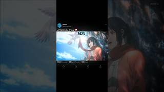 ATTACK ON TITAN ❤️‍🩹animeedit edit quality attackontitanedit eren mikasa [upl. by Etnud874]