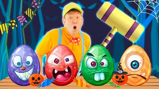 Surprise Eggs Halloween Song  Lights Kids Songs [upl. by Ayotel]