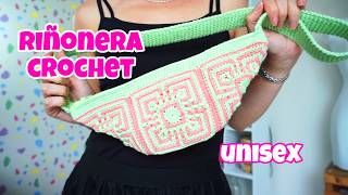 🥰 Riñonera unisex a crochet 🎁 Idea para regalar en navidad  parte 2 [upl. by Molton122]