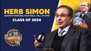 Herb Simon Full Naismith Basketball Hall of Fame Enshrinement Speech  Indiana Pacers [upl. by Nirel]