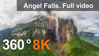 360° Angel Falls Venezuela Aerial 8K video [upl. by Violeta]