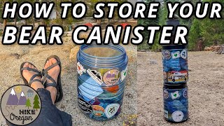 How To Properly Store Your Bear Canister When Backpacking [upl. by Yllrebmik503]