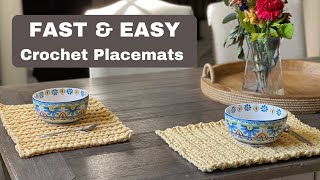 Super Easy CROCHET PLACEMAT [upl. by Rafaela972]