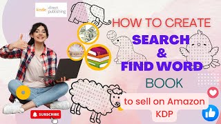 How to create Search and Find Word Book for Amazon KDP  Publish and Earn money on Amazon with Canva [upl. by Oiluarb]