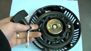 HOW TO  Generator Pull Cord Repair [upl. by Grussing]