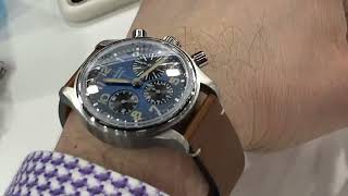 LONGINES Avigation Bigeye Titanium Chronograph  blue dial [upl. by Nho]