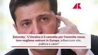 Ucraina Zelensky quotDobbiamo far tornare la pacequot [upl. by Bobbette459]