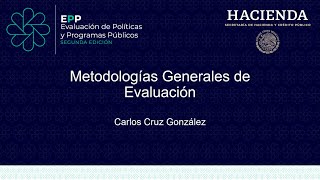 Metodologías Generales de Evaluación [upl. by Latty499]