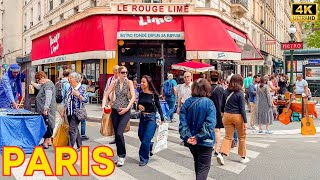 Paris France 🇫🇷  MAY 2024 Popular Quarters Flea Markets amp Chic Paris  Paris Walk 4K [upl. by Sivrup]