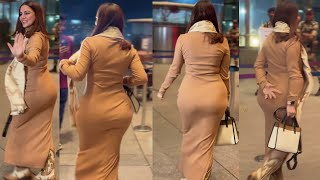 Pregnant Kundali Bhagya Actress Shraddha Arya flaunting her Weight Gain at Airport [upl. by Oiliruam]