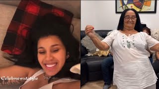 CARDI B CELEBRATES HER GRANDMOTHERS 86TH BIRTHDAY WITH FAMILY [upl. by Zasuwa]