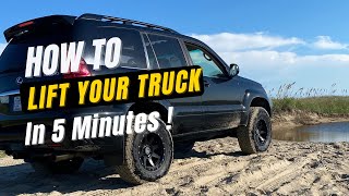 How to lift your truck in 5 MINUTES [upl. by Isolt362]