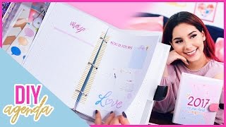 DIY AGENDA 2017 para imprimir gratis Haz tu propia agenda fácil y bonita ♥ Jimena Aguilar [upl. by Nifled]