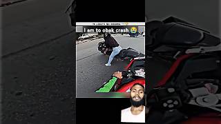 I am to obak 👿 crash on cute girl 💞 zx10r 😭🚀💀crash zx10r rider automobile r1 trendingshorts [upl. by Affer]